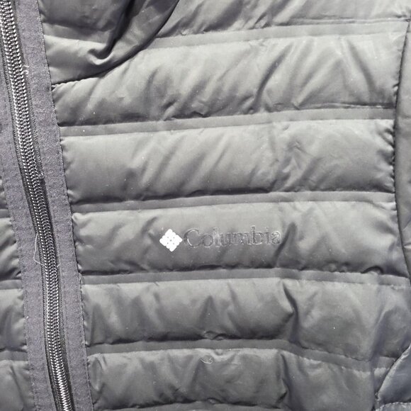 Columbia Puffer Coat Womens Medium Black 650 Down Hooded Long Winter Jacket - Picture 2 of 10